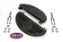 V-Twin World's Fair Style Half Moon Footboard Set Black - 27-0869