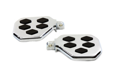 Wyatt Gatling Chrome Mini Footboard Set with Diamond Design - 27-0882