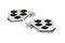 Wyatt Gatling Chrome Mini Footboard Set with Diamond Design - 27-0882