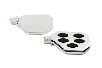 Wyatt Gatling Chrome Mini Footboard Set with Diamond Design - 27-0882