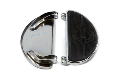 V-Twin Half Moon Footboard Set Chrome - 27-0900
