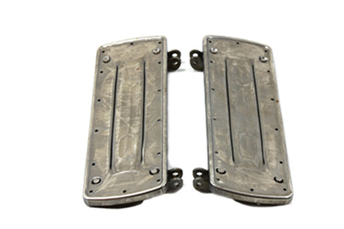 V-Twin Driver Square Style Footboard Set with Raw Finish - 27-0901