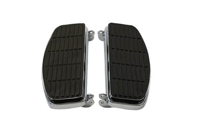V-Twin 'D' Driver Footboard Set Chrome - 27-0903