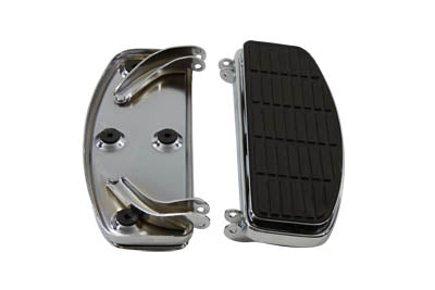 V-Twin 'D' Driver Footboard Set Chrome - 27-0903