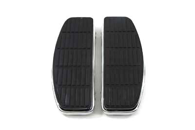 V-Twin Driver Chrome 'D' Shape Footboard Set - 27-0906