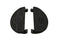 V-Twin Replica Driver Gloss Black Footboard Set with Logo - 27-0916