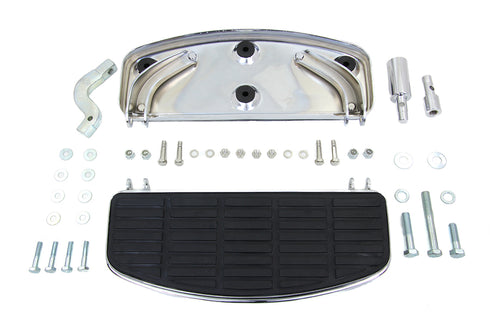 V-Twin Driver 'D' Shape Footboard Set Chrome - 27-0918