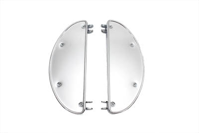 V-Twin Half Moon Footboard Set Chrome - 27-0943