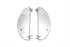 V-Twin Half Moon Footboard Set Chrome - 27-0943