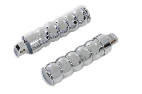 Wyatt Gatling Chrome Hourglass Style Footpeg Set - 27-0970