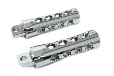 Wyatt Gatling Chrome Concave Style Footpeg Set - 27-0972