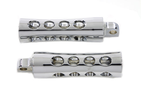 Wyatt Gatling Chrome Concave Style Footpeg Set - 27-0972