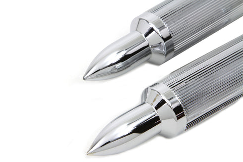 Wyatt Gatling Chrome Bullet Style AK-47 Footpeg Set - 27-0973