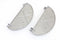 V-Twin Half Moon Footboard Set Raw - 27-1002