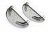 V-Twin Half Moon Footboard Set Raw - 27-1002