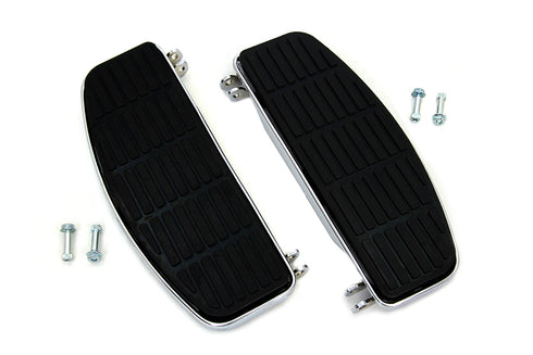 V-Twin FXRP Driver Chrome 'D' Shape Footboard Set - 27-1011