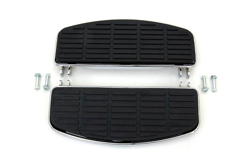 V-Twin FXRP Driver Chrome 'D' Shape Footboard Set - 27-1011