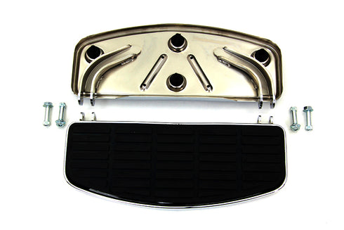 V-Twin FXRP Driver Chrome 'D' Shape Footboard Set - 27-1011
