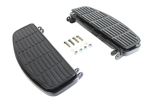 V-Twin Driver Black 'D' Shape Footboard Set - 27-1023