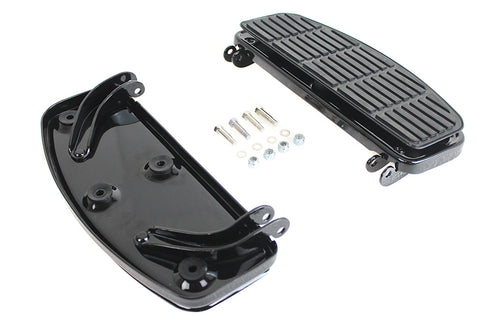 V-Twin Driver Black 'D' Shape Footboard Set - 27-1023