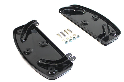 V-Twin Driver Black 'D' Shape Footboard Set - 27-1023