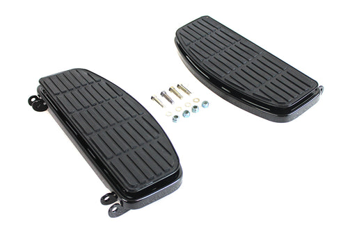 V-Twin Driver Black 'D' Shape Footboard Set - 27-1023