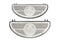 V-Twin Half Moon Footboard Set Black - 27-1045