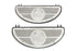 V-Twin Half Moon Footboard Set Black - 27-1045