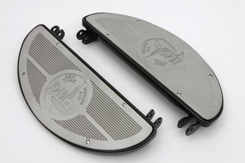 V-Twin Half Moon Footboard Set Black - 27-1045