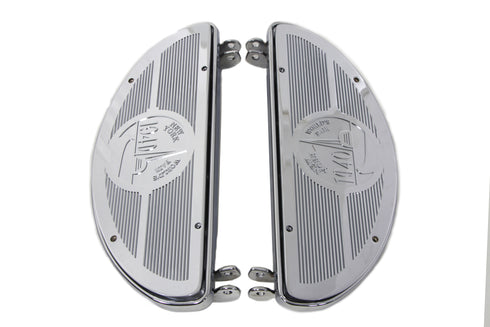 V-Twin Half Moon Footboard Kit Chrome - 27-1049