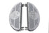 V-Twin Half Moon Footboard Kit Chrome - 27-1049