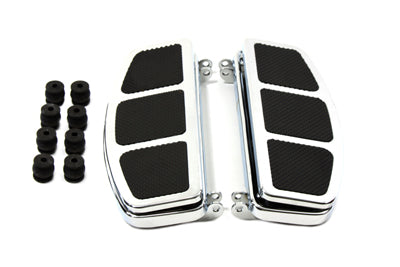 V-Twin 'D' Driver Footboard Set Chrome - 27-1054