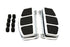 V-Twin 'D' Driver Footboard Set Chrome - 27-1054