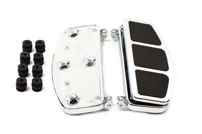 V-Twin 'D' Driver Footboard Set Chrome - 27-1054