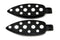 Wyatt Gatling Black Teardrop Style Footpeg Set - 27-1065