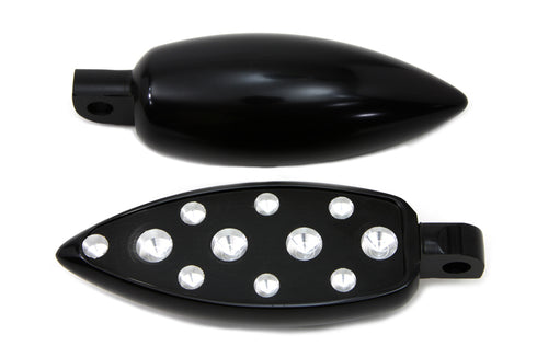 Wyatt Gatling Black Teardrop Style Footpeg Set - 27-1065