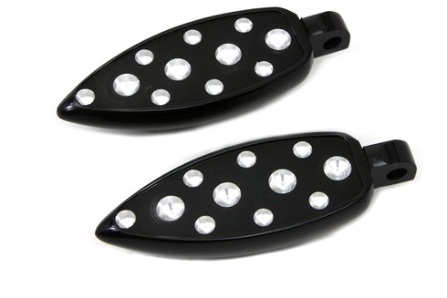 Wyatt Gatling Black Teardrop Style Footpeg Set - 27-1065