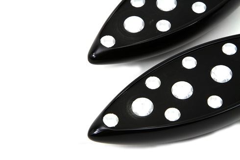 Wyatt Gatling Black Teardrop Style Footpeg Set - 27-1065