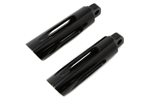 Wyatt Gatling Black Milled Style Slasher Footpeg Set - 27-1068