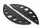 Wyatt Gatling Driver Black Half Moon Footboard Set With Holes - 27-1078