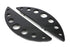 Wyatt Gatling Driver Black Half Moon Footboard Set With Holes - 27-1078