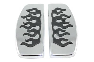 Wyatt Gatling Driver Footboard Set with Flame Design - 27-1205
