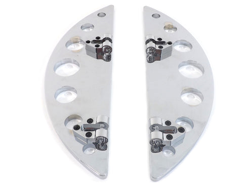 Wyatt Gatling Driver Chrome Half Moon Footboard Set - 27-1209