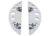 Wyatt Gatling Driver Chrome Half Moon Footboard Set - 27-1209