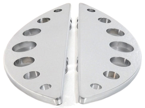 Wyatt Gatling Driver Chrome Half Moon Footboard Set - 27-1209