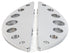 Wyatt Gatling Driver Chrome Half Moon Footboard Set - 27-1209