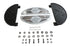 V-Twin Half Moon Footboard Set Black - 27-1240