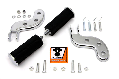 V-Twin Buddy Seat Footpeg Set Chrome - 27-1253