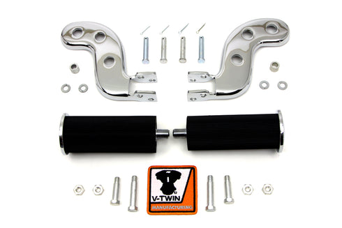 V-Twin Buddy Seat Footpeg Set Chrome - 27-1253