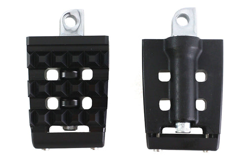 V-Twin Grate Style Passenger Footpeg Set Black - 27-1285